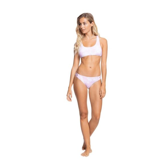 Roxy Women's Sea And Waves Tie Dye Reversible Athletic Swimsuit Bikini Top - Picture 6 of 6